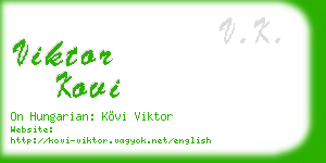 viktor kovi business card